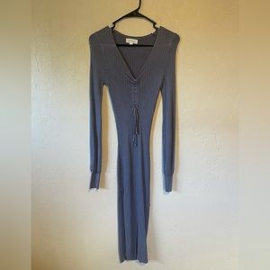 Pink Lily, blue bodycon dress, size small